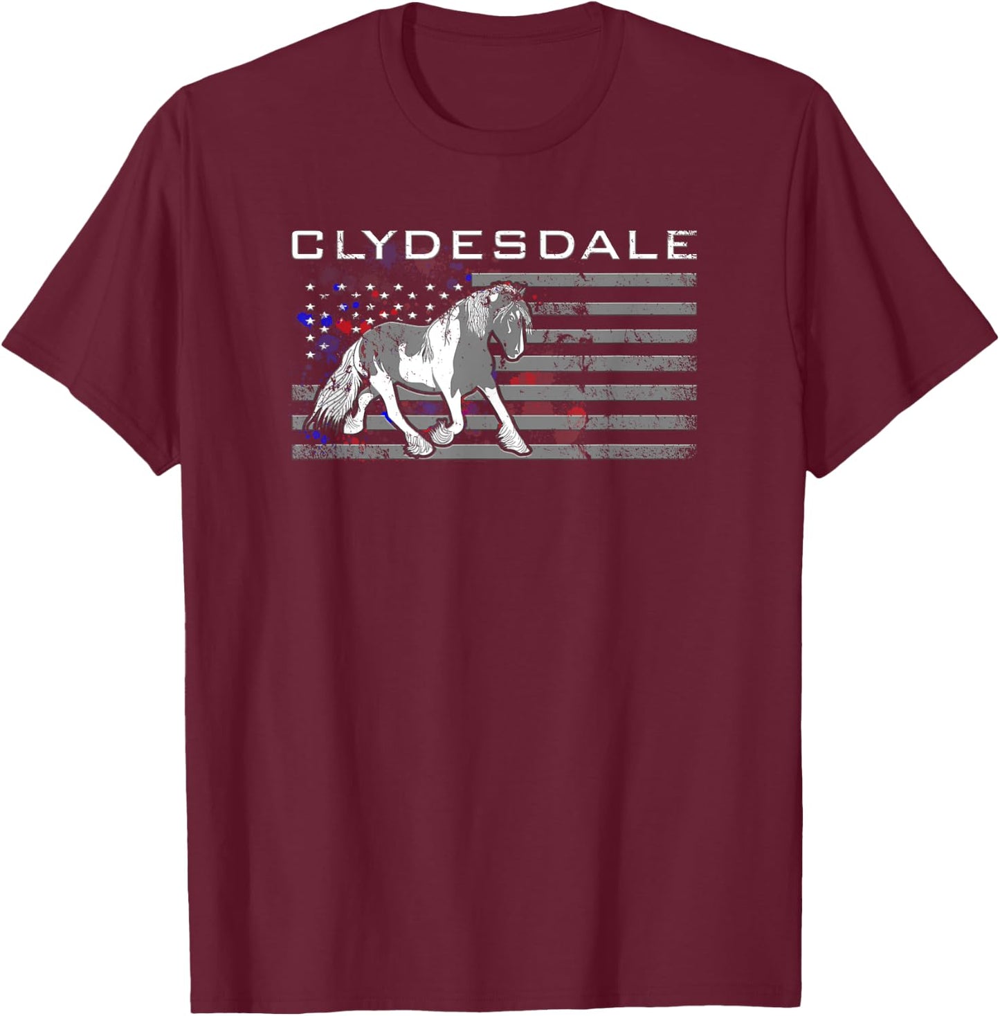 Equiteswear -Adults Black Cotton/Polyester Graphic - Small - Short Sleeve - Classic Fit - Christmas, Birthday - Horse Enthusiasts, Girls T-Shirt - T-Shirt | Maroon