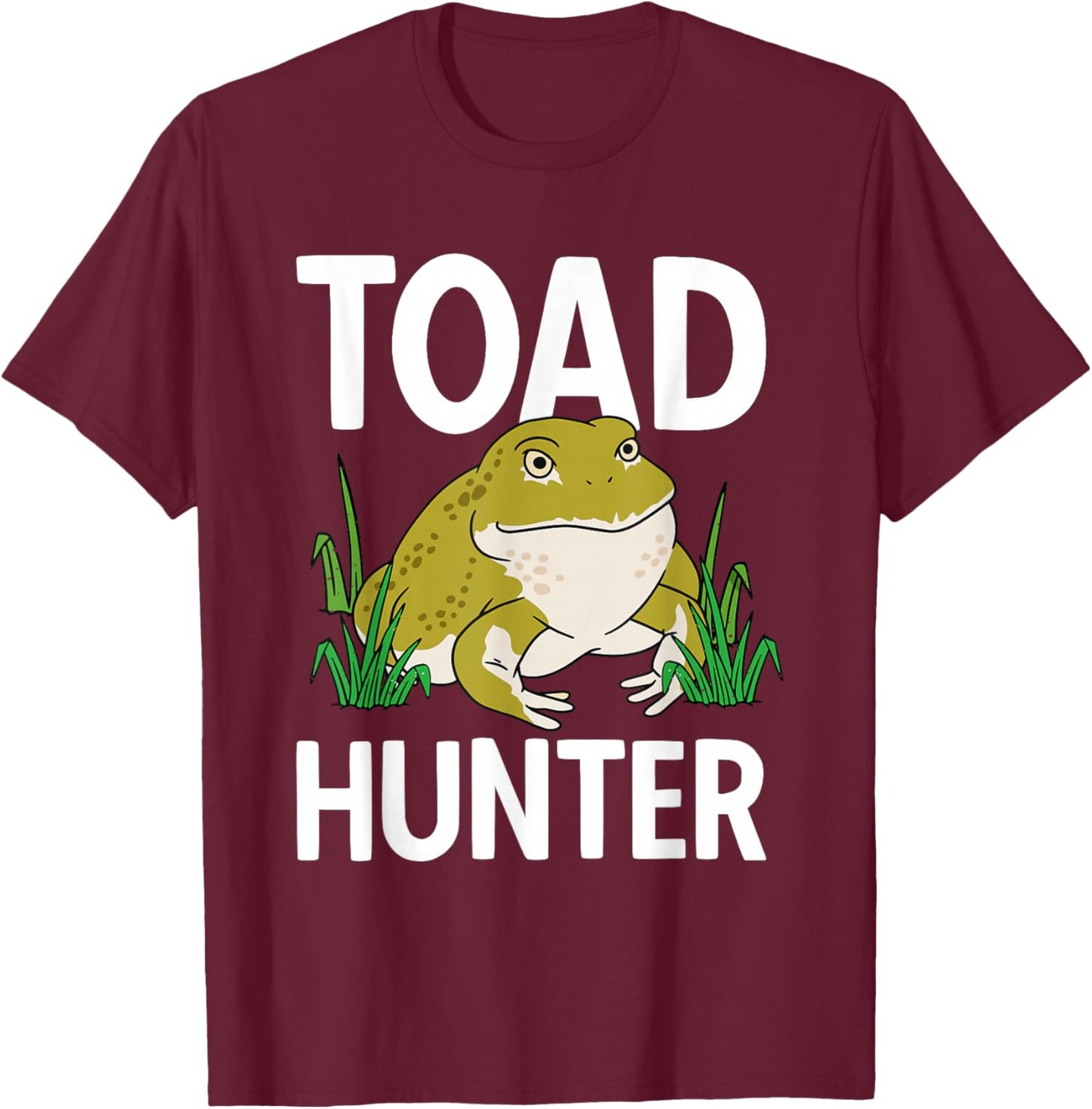 Children's Frog Catcher Toad Frog Hunter Frog T-Shirt - T-Shirt | Maroon