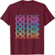 Jolene Retro Wordmark Pattern Vintage Style T-Shirt - T-Shirt | Maroon