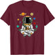 Funny Yoga Meditating Astronaut Yogist Gift Men Women Kids T-Shirt - T-Shirt | Maroon