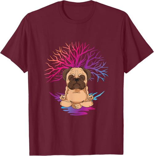 Yoga Pug for meditating dog owner Women Kids