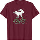 Rabbit on Bike | Bunny Cycling | Bicycle Lover Women Kids T-Shirt - T-Shirt | Maroon
