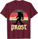 Vintage Funny Bigfoot Drinking Beer German Oktoberfest Prost T-Shirt - T-Shirt | Maroon