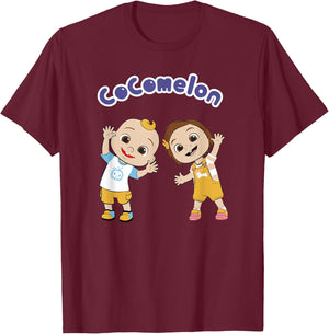 CoComelon Classic Children Double Dancing T-Shirt - T-Shirt | Maroon