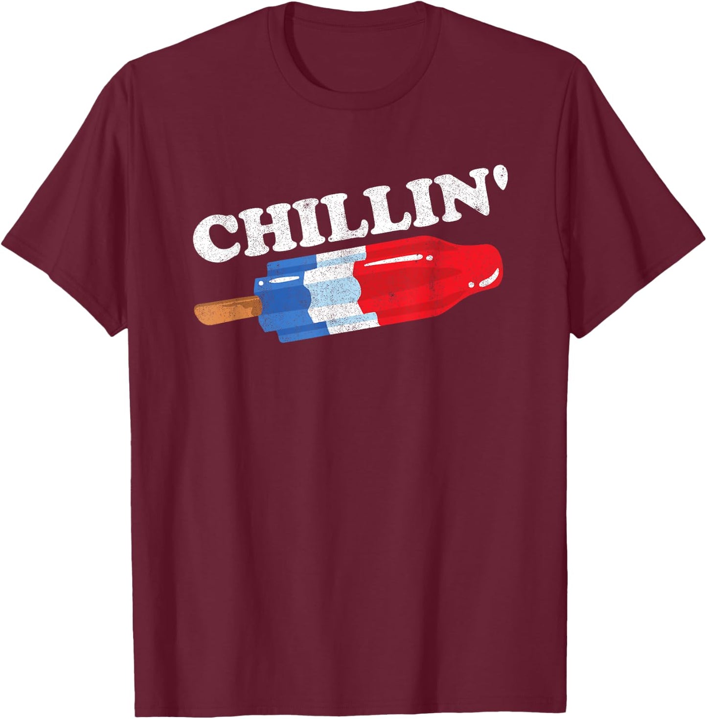 Summer Popsicle Chillin Funny Bomb Retro 80s Pop Gift T-Shirt - T-Shirt | Maroon