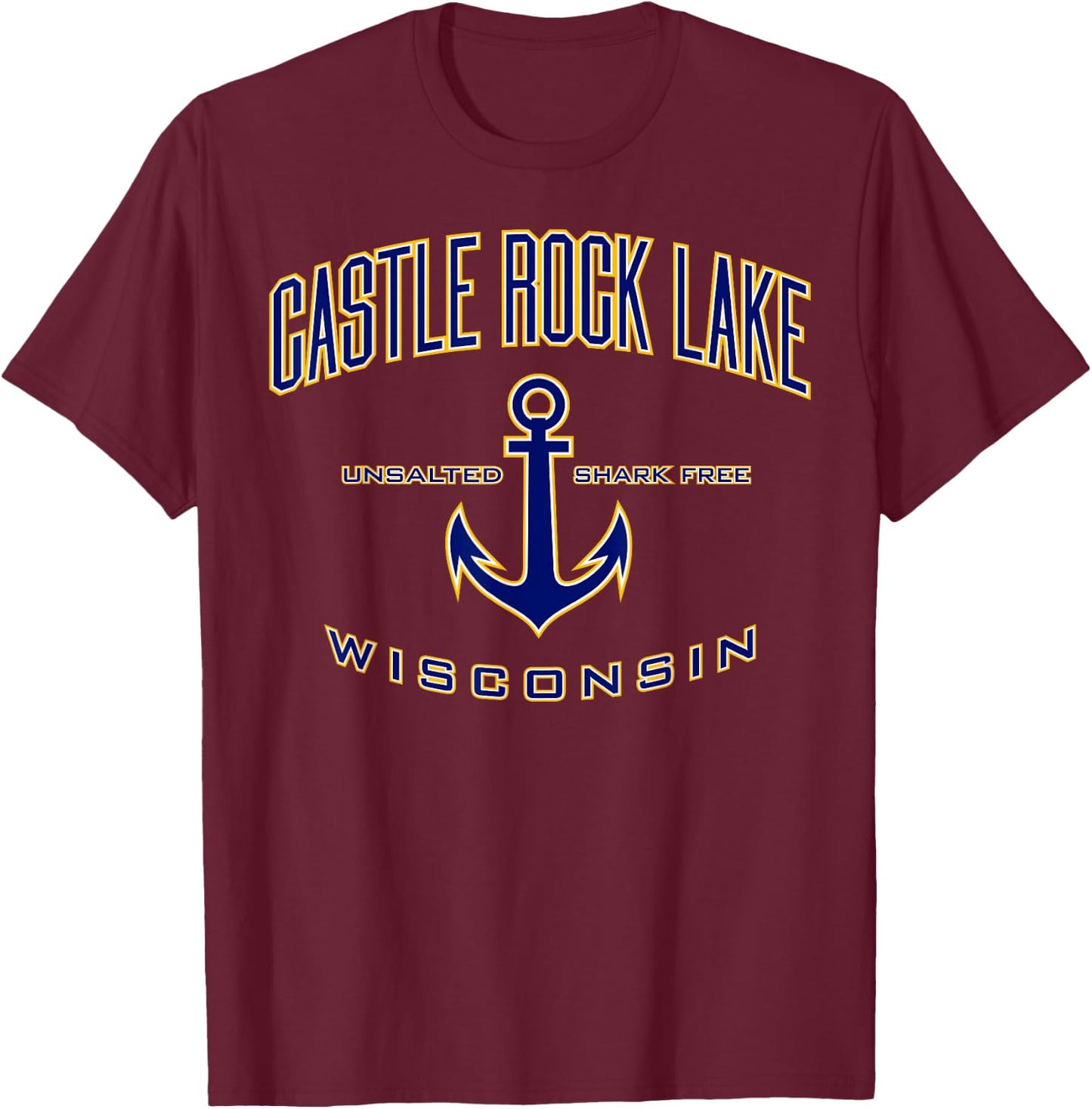 Castle Rock Lake WI Shirt , Men, Girls & Boys T-Shirt - T-Shirt | Maroon