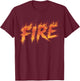 Fire Halloween Costume Fire Ice Matching Couples T-Shirt - T-Shirt | Maroon