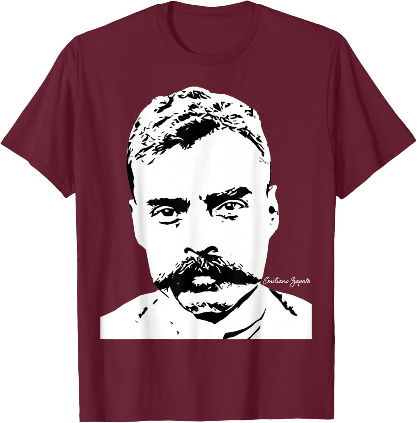 Emiliano Zapata Mexican Hero La Revolucion Mexicana T-Shirt - T-Shirt | Maroon