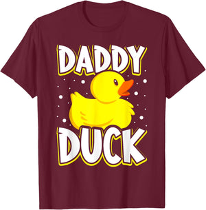 Daddy Duck Rubber Duck Dad T-Shirt - T-Shirt | Maroon