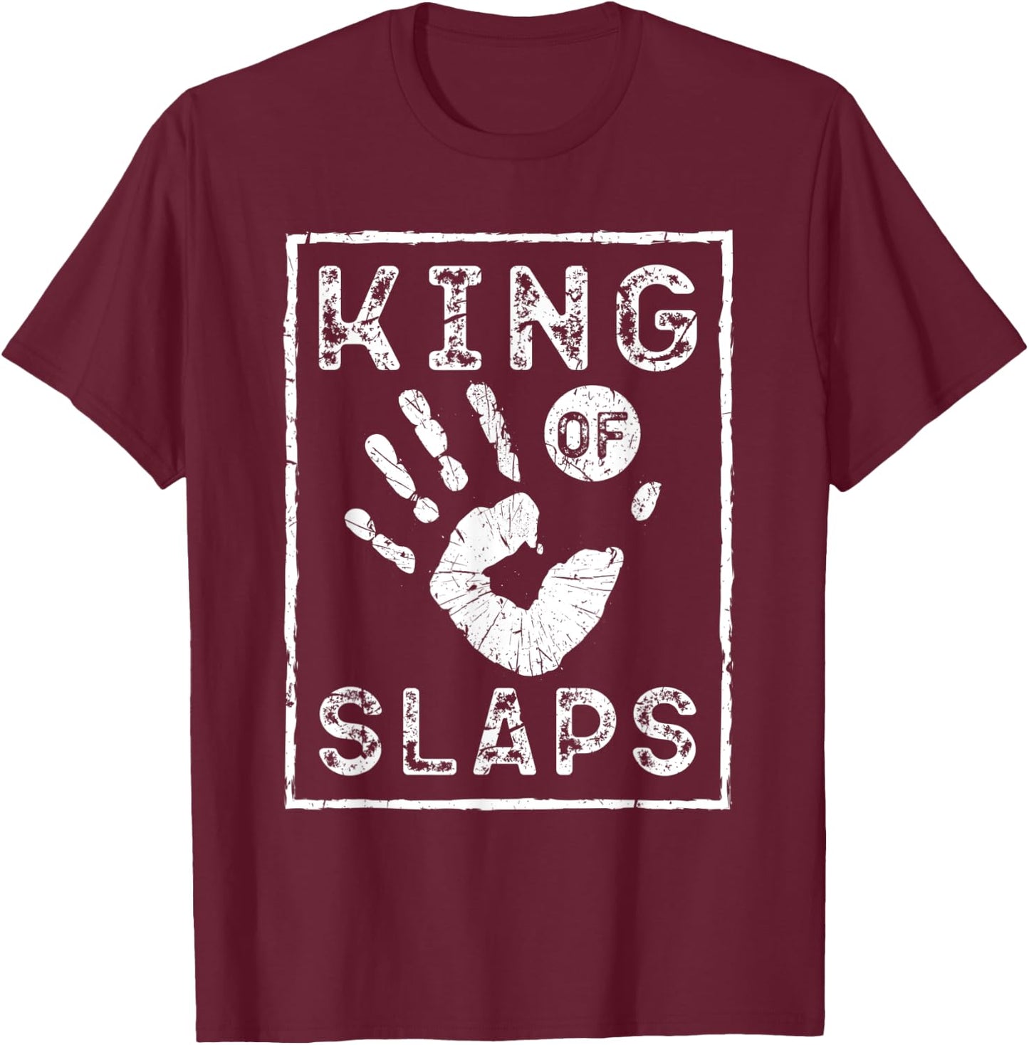 Slap Fight, King Of Slaps, Vintage Slap Fighting T-Shirt - T-Shirt | Maroon