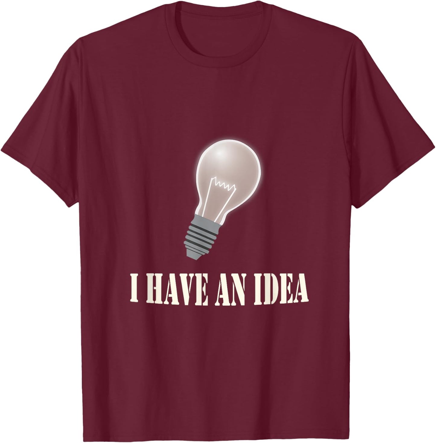 Ich habe eine Idee | Lamp T-Shirt - T-Shirt | Maroon