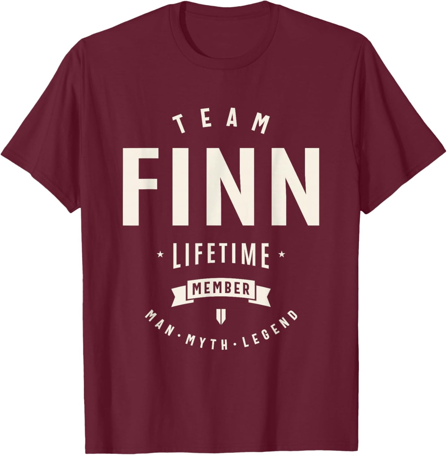 Team Finn Lifetime Member Funny Name Finn , Small T-Shirt - T-Shirt | Maroon