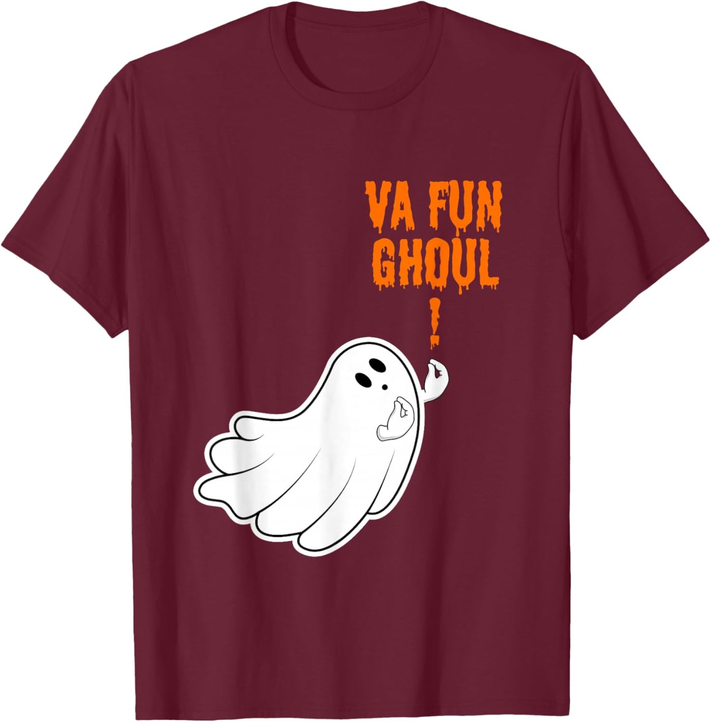 Va Fan Ghoul Funny Halloween Italian Halloween Ghost T-Shirt - T-Shirt | Maroon