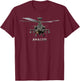 AH-64 Apache Helicopter T-Shirt - T-Shirt | Maroon
