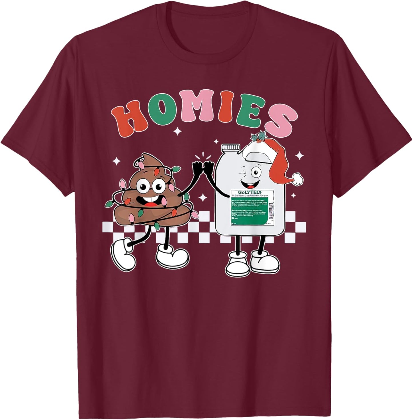 Funny Gastroenterologists Gastro Nurse Endo Nurse Christmas T-Shirt - T-Shirt | Maroon