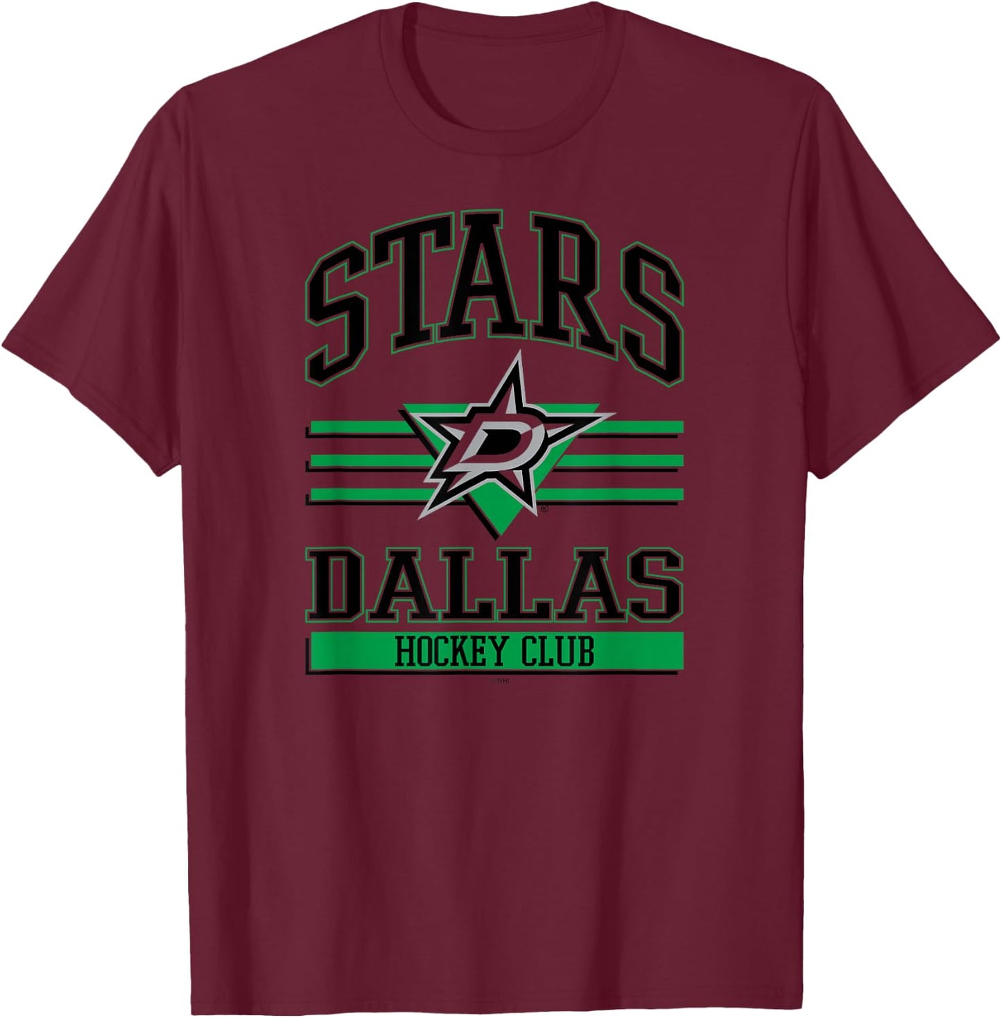 Dallas Stars Hockey Club White Officially Licensed T-Shirt - T-Shirt | Maroon
