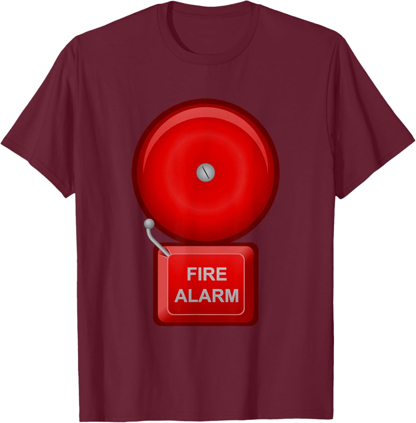 Fire Alarm Costume Shirt Funny Group Matching Halloween T-Shirt - T-Shirt | Maroon