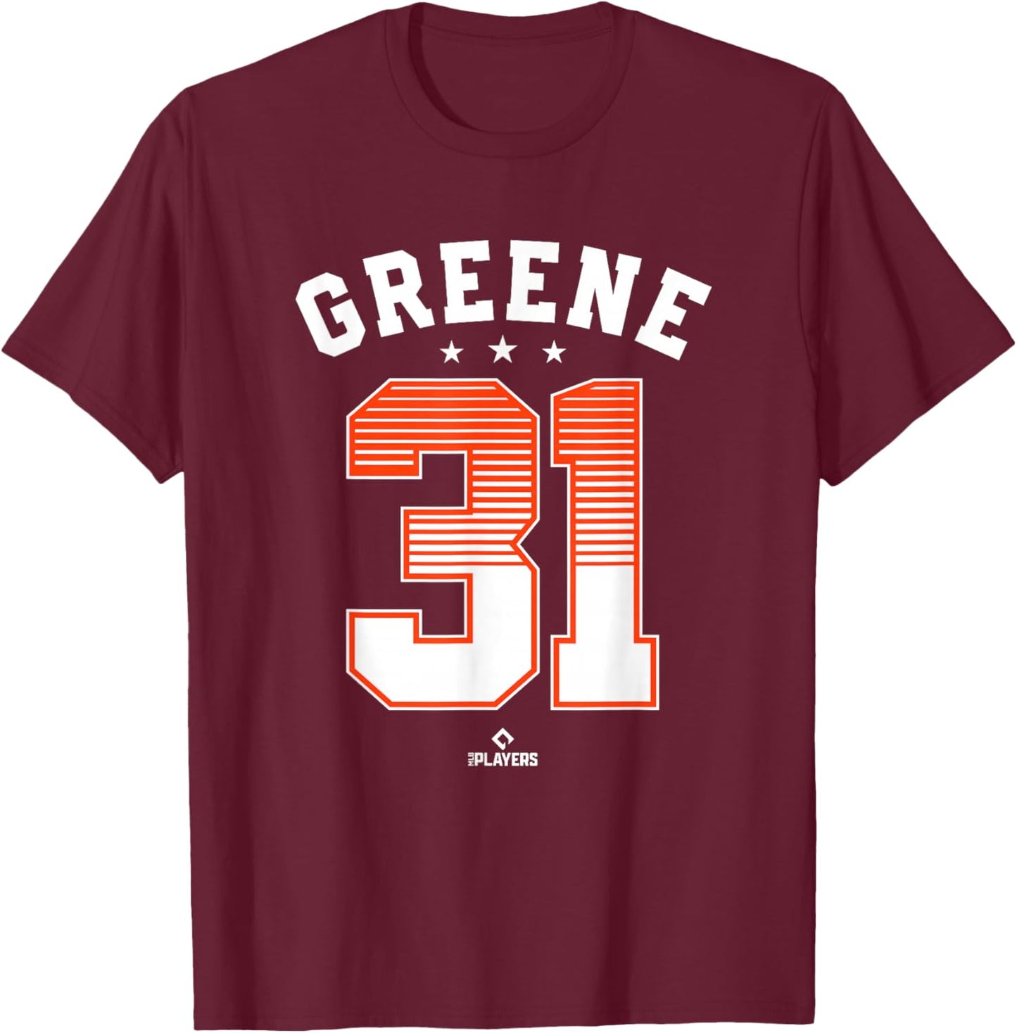Riley Greene 31 Detroit MLBPA T-Shirt - T-Shirt | Maroon