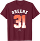 Riley Greene 31 Detroit MLBPA T-Shirt - T-Shirt | Maroon