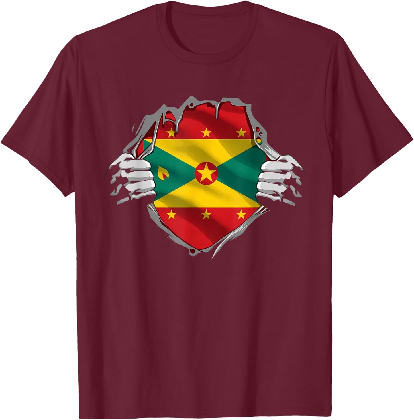 Grenada Super Grenada Flag Caribbean Grenadian Roots T-Shirt - T-Shirt | Maroon