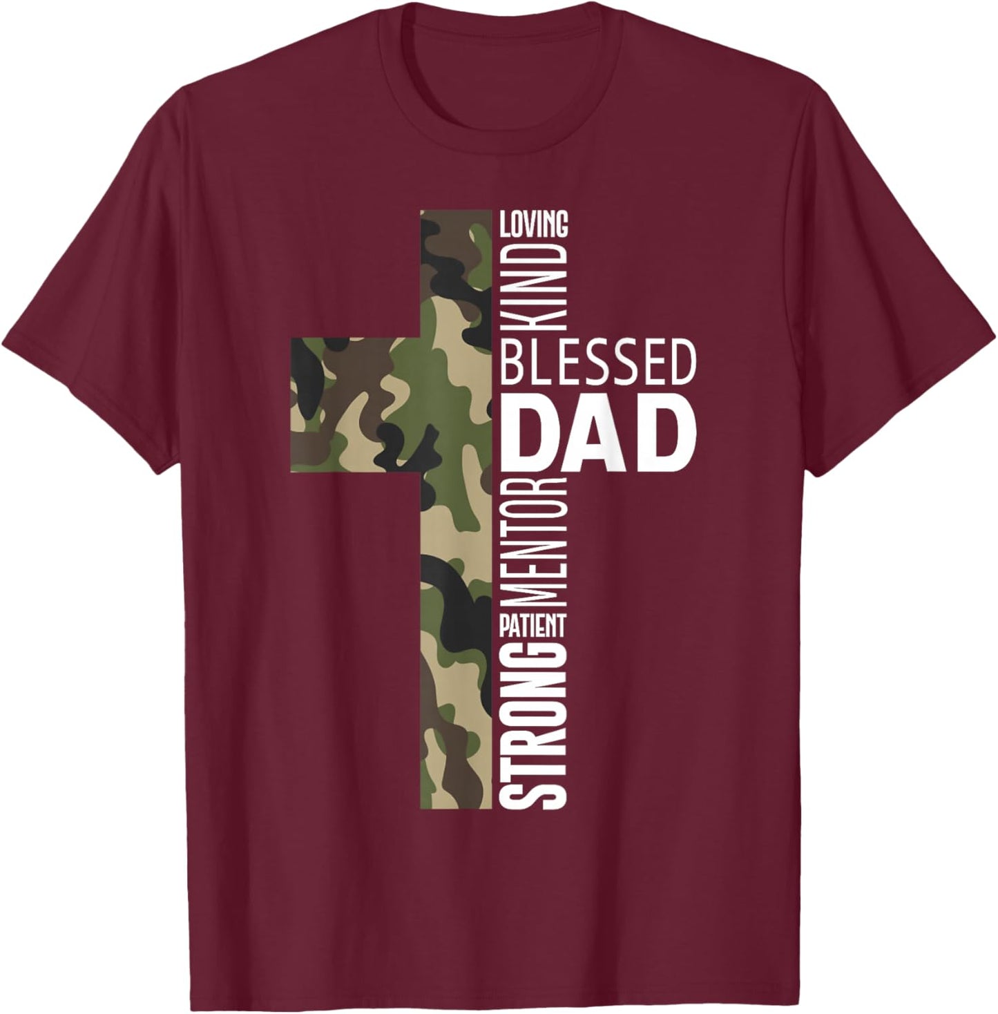 Christian Lovers Man of God Dad Jesus Faith Man of God Dad T-Shirt - T-Shirt | Maroon