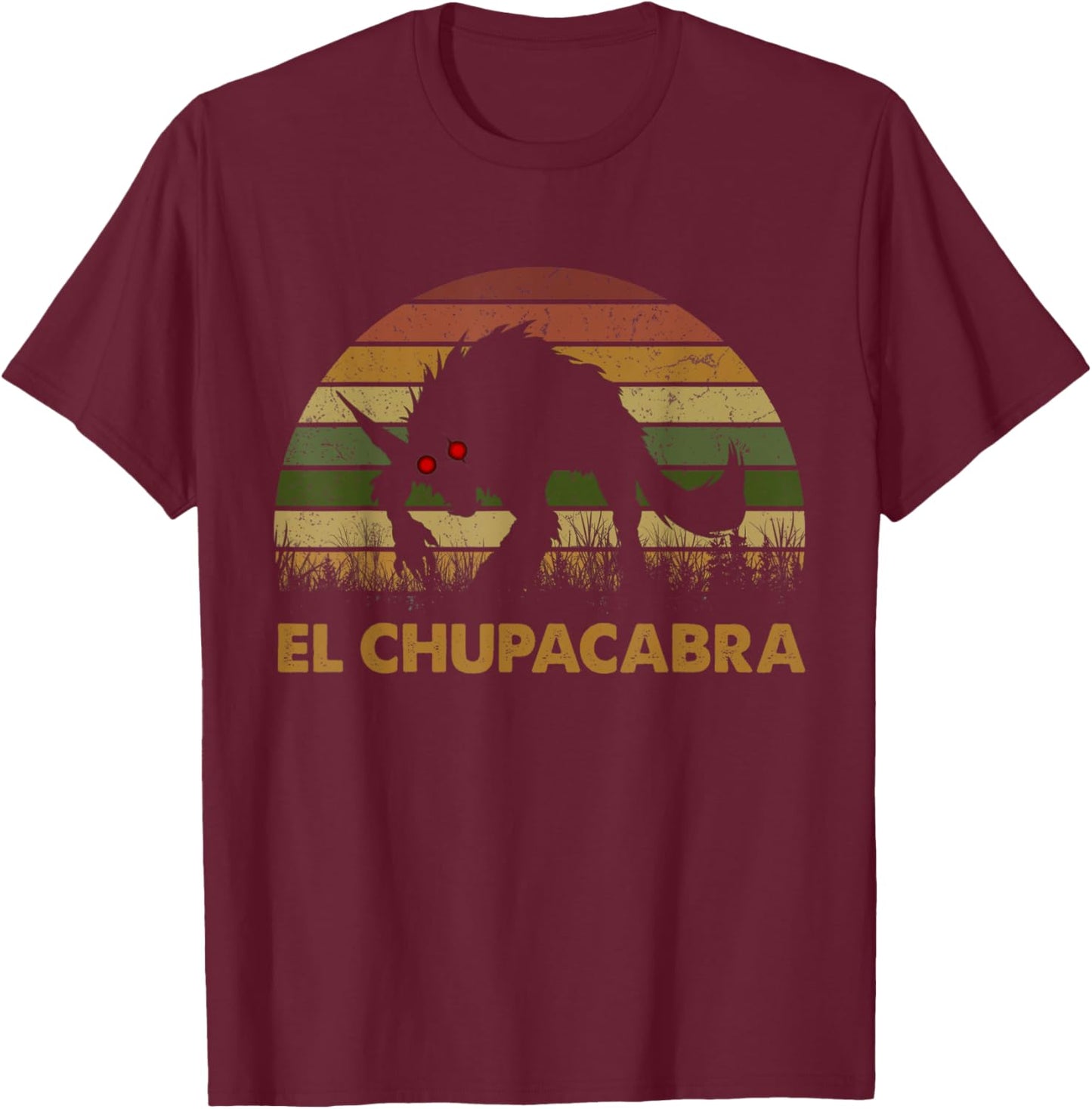 El Chupacabra Adorable Animals Vintage Monster Funny Apparel T-Shirt - T-Shirt | Maroon