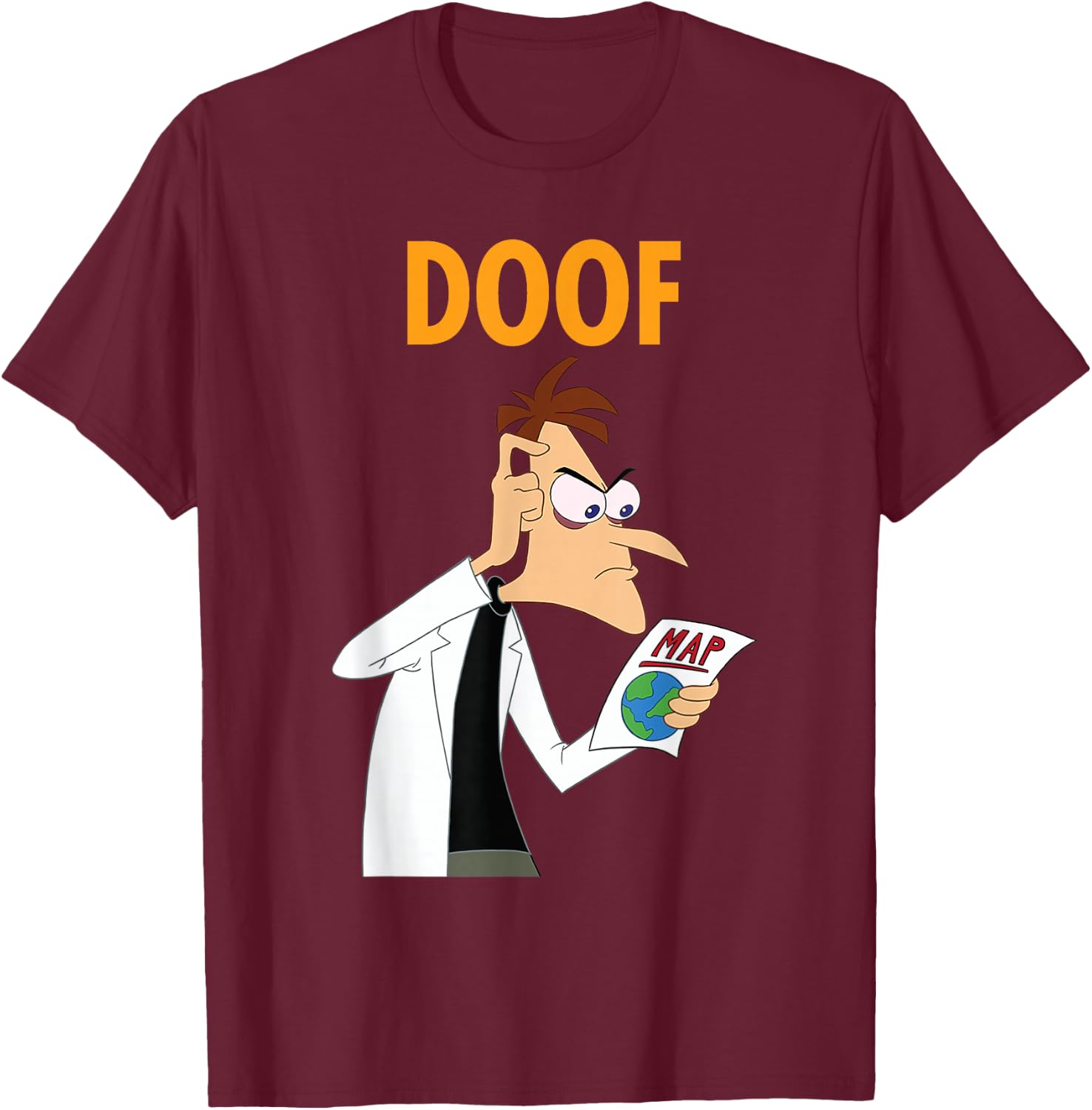 Phineas and Ferb: Candace Against the Universe Doof T-Shirt - T-Shirt | Maroon
