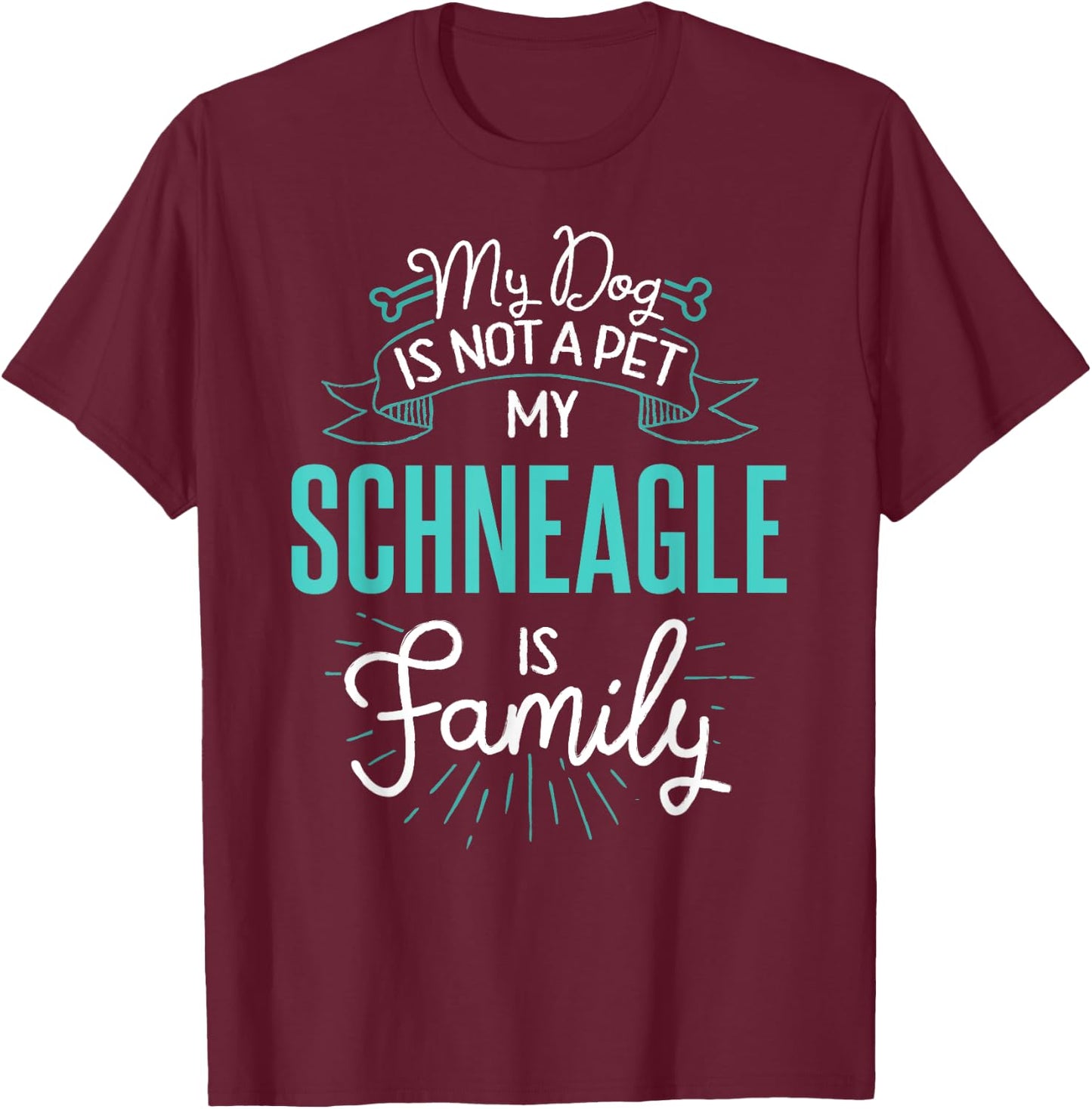 Cute Schneagle Shirt Family Dog Gift Men T-Shirt - T-Shirt | Maroon