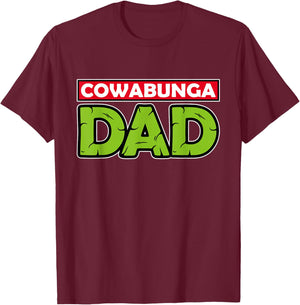 Cowabunga Dad Father's Day T-Shirt - T-Shirt | Maroon