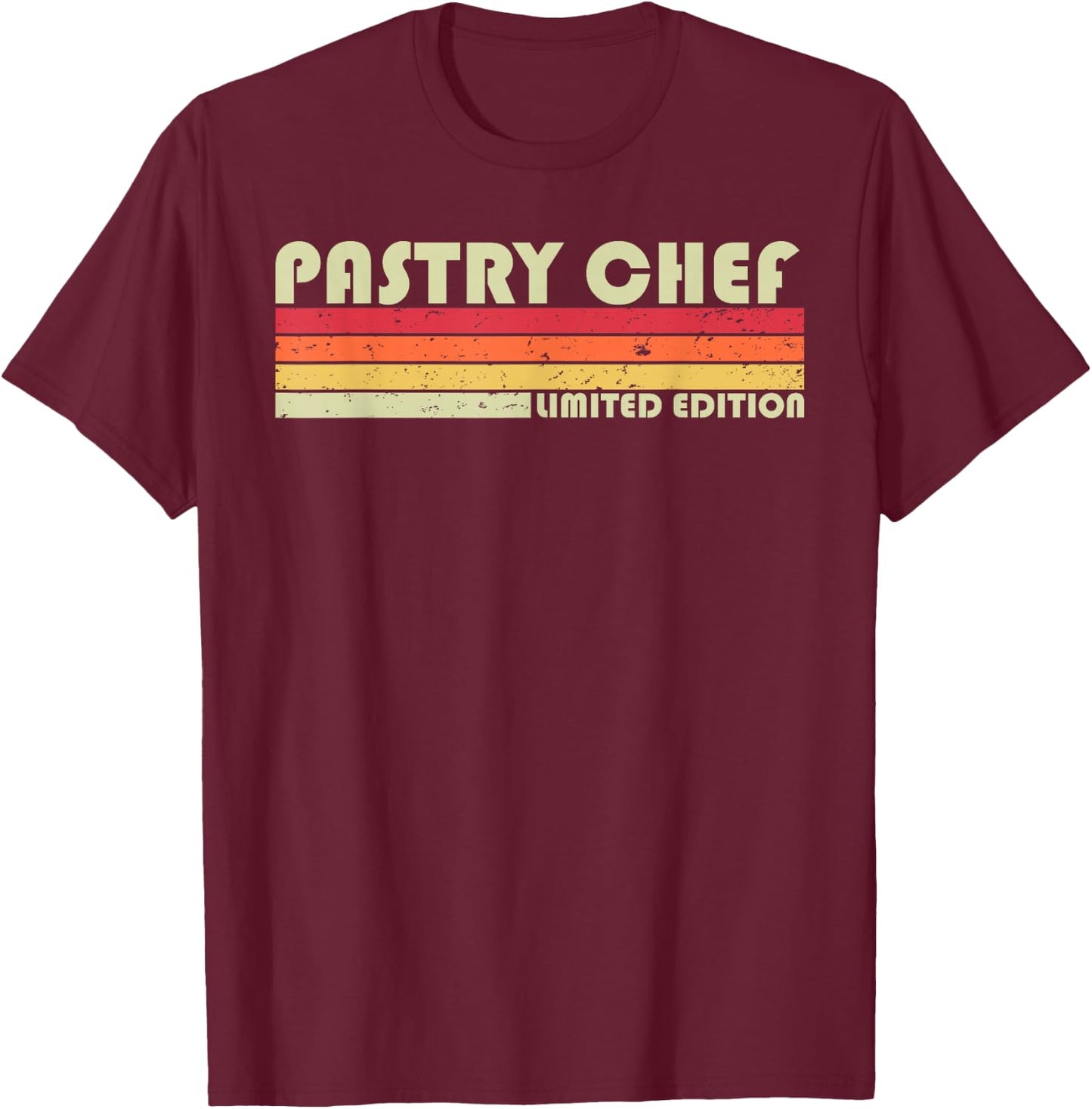 Personal Christmas Retro Vintage Graduation Gifts PASTRY CHEF Funny Job Title Profession Birthday Worker Idea T-Shirt - T-Shirt | Maroon