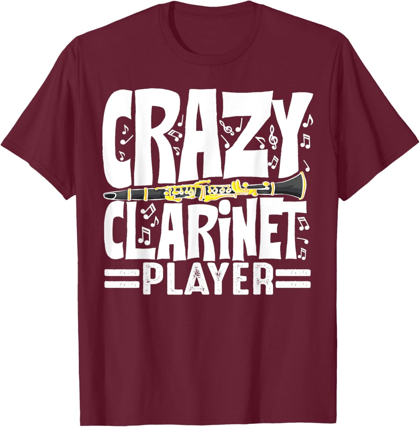 Funny Clarinet Player Art Women Clarinetist Clarinet T-Shirt - T-Shirt | Maroon