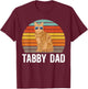 Orange Tabby Cat Dad Retro Orange Tabby Cat Owner T-Shirt - T-Shirt | Maroon