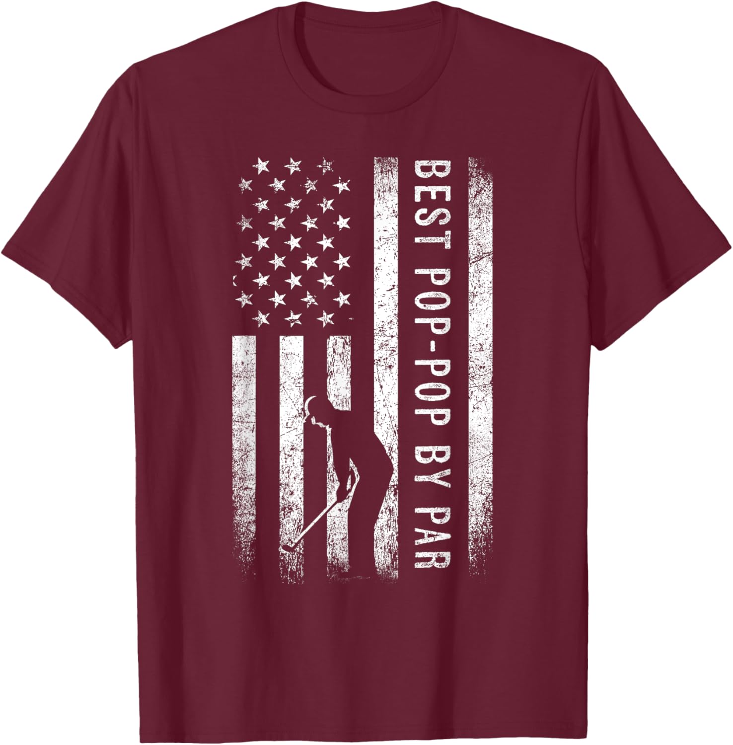 Best Pop-Pop By Par Golfing Gifts Pop-Pop Father's Day Golf T-Shirt - T-Shirt | Maroon
