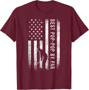 Best Pop-Pop By Par Golfing Gifts Pop-Pop Father's Day Golf T-Shirt - T-Shirt | Maroon