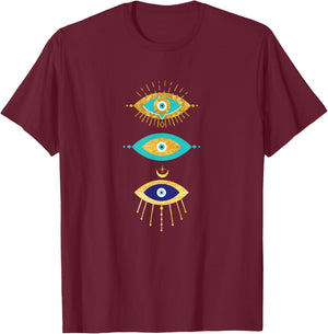 Third Eye All Seeing Spiritual Gift Apparel Evil Eye Curse Protection , Teen Girls & Teens, Black, Short Sleeve, Classic Fit, Small T-Shirt - T-Shirt | Maroon