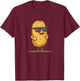 Happy peanut with big laughing and sunglasses T-Shirt - T-Shirt | Maroon