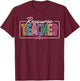 Resource Teacher Appreciation Heart Leopard Women T-Shirt - T-Shirt | Maroon