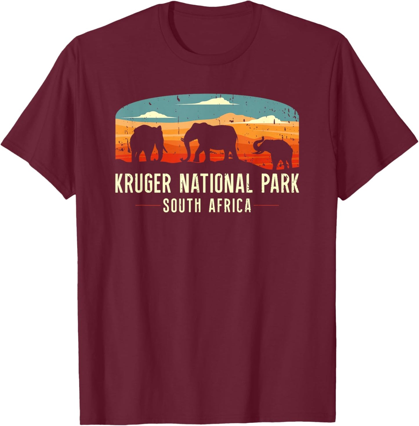 Kruger National Park South Africa Vacation Souvenir Safari T-Shirt - T-Shirt | Maroon