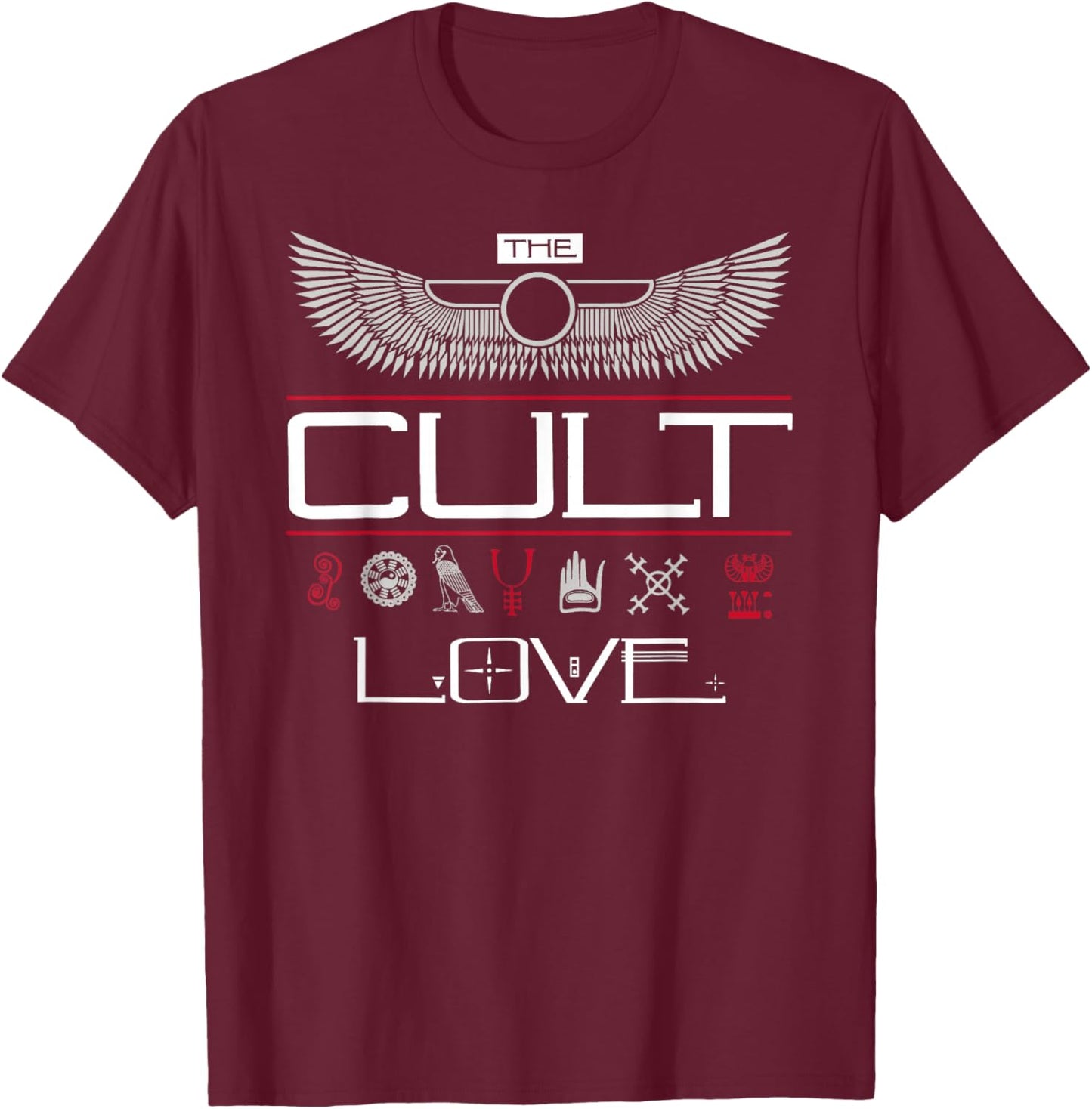 The Cult – Love Symbols T-Shirt - T-Shirt | Maroon
