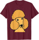 Smileteespetsa Cute Apricot Miniature Poodle Dog Face Art T-Shirt - T-Shirt | Maroon