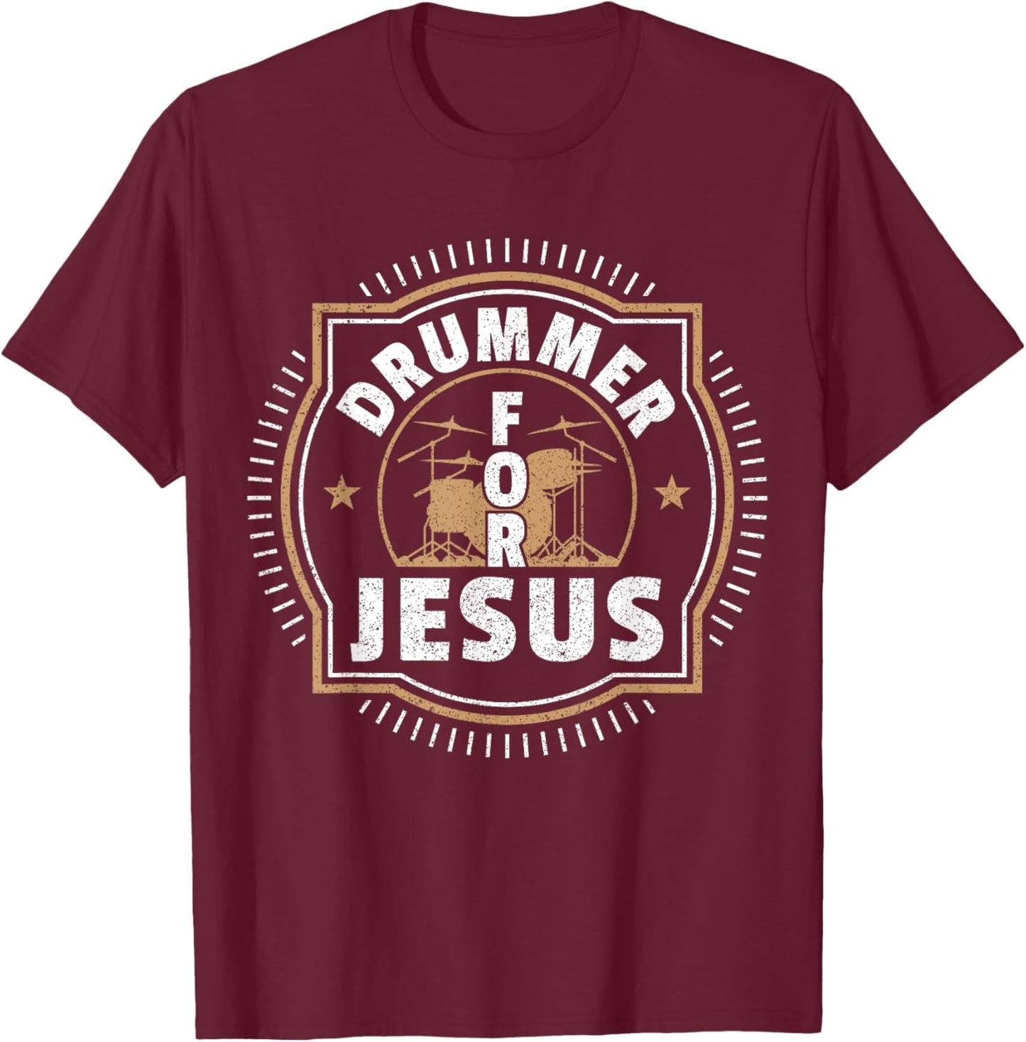 Christian Drummer T-Shirt - T-Shirt | Maroon