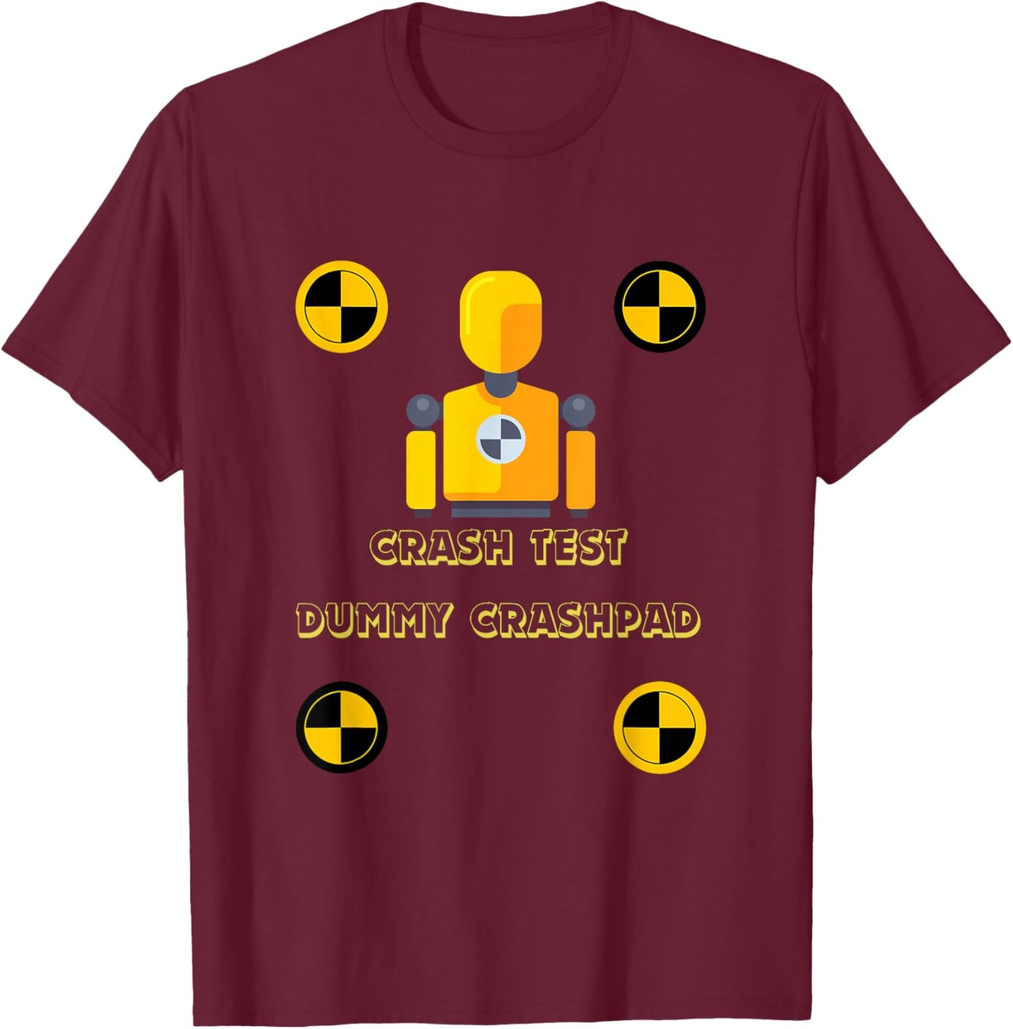 Crash Test Dummy Crashpad T-Shirt - T-Shirt | Maroon