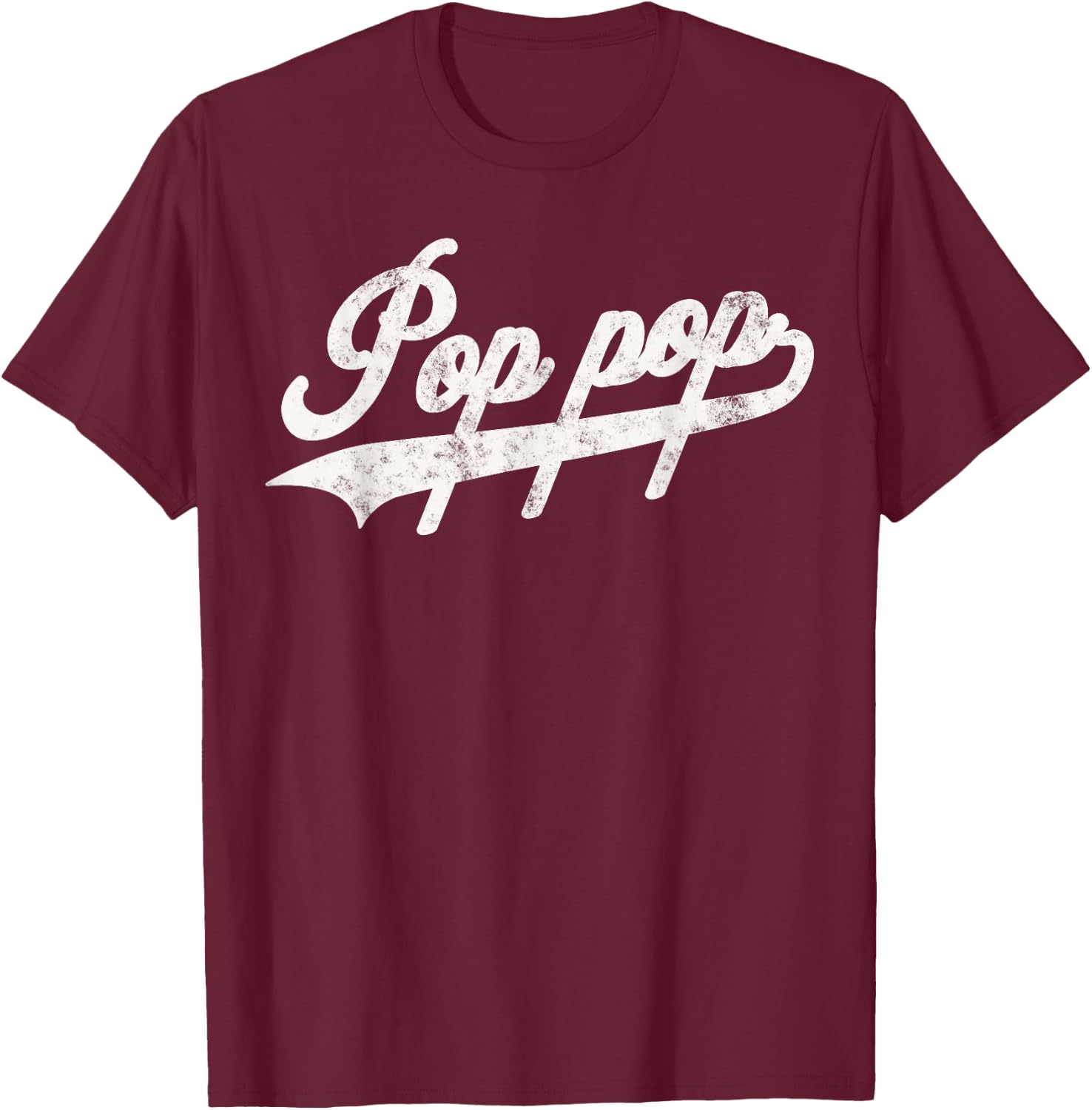 Pop pop Retro Style Father’s day Gift Papa Grandpa T-Shirt - T-Shirt | Maroon