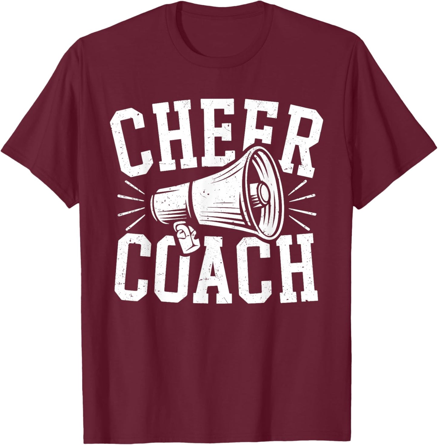 Cheer Coach Shirt Cheerleading Men Women Cheerleader Coach T-Shirt - T-Shirt | Maroon
