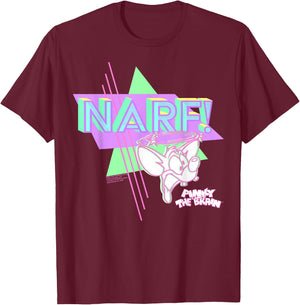 Pinky and The Brain Pinky Narf Neon T-Shirt - T-Shirt | Maroon