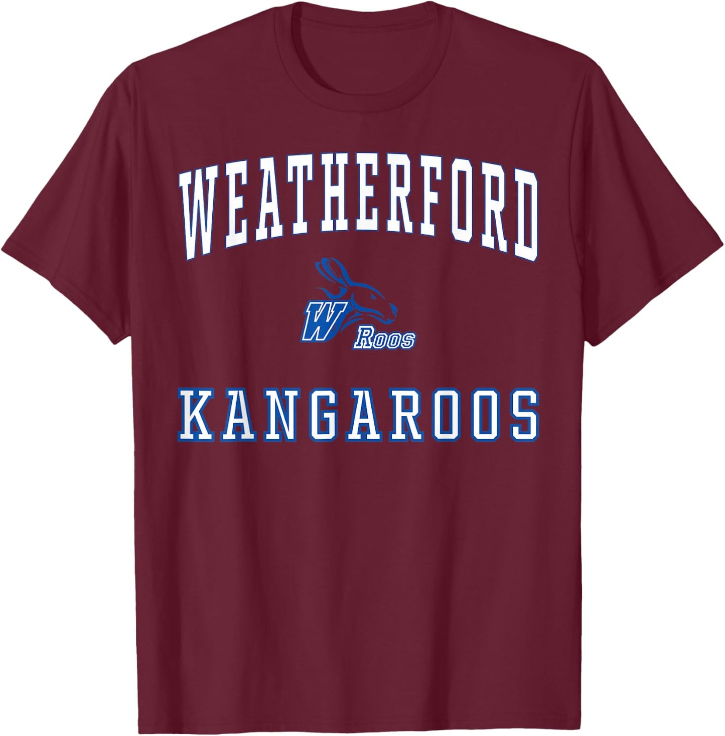 Weatherford High School Kangaroos C1 T-Shirt - T-Shirt | Maroon