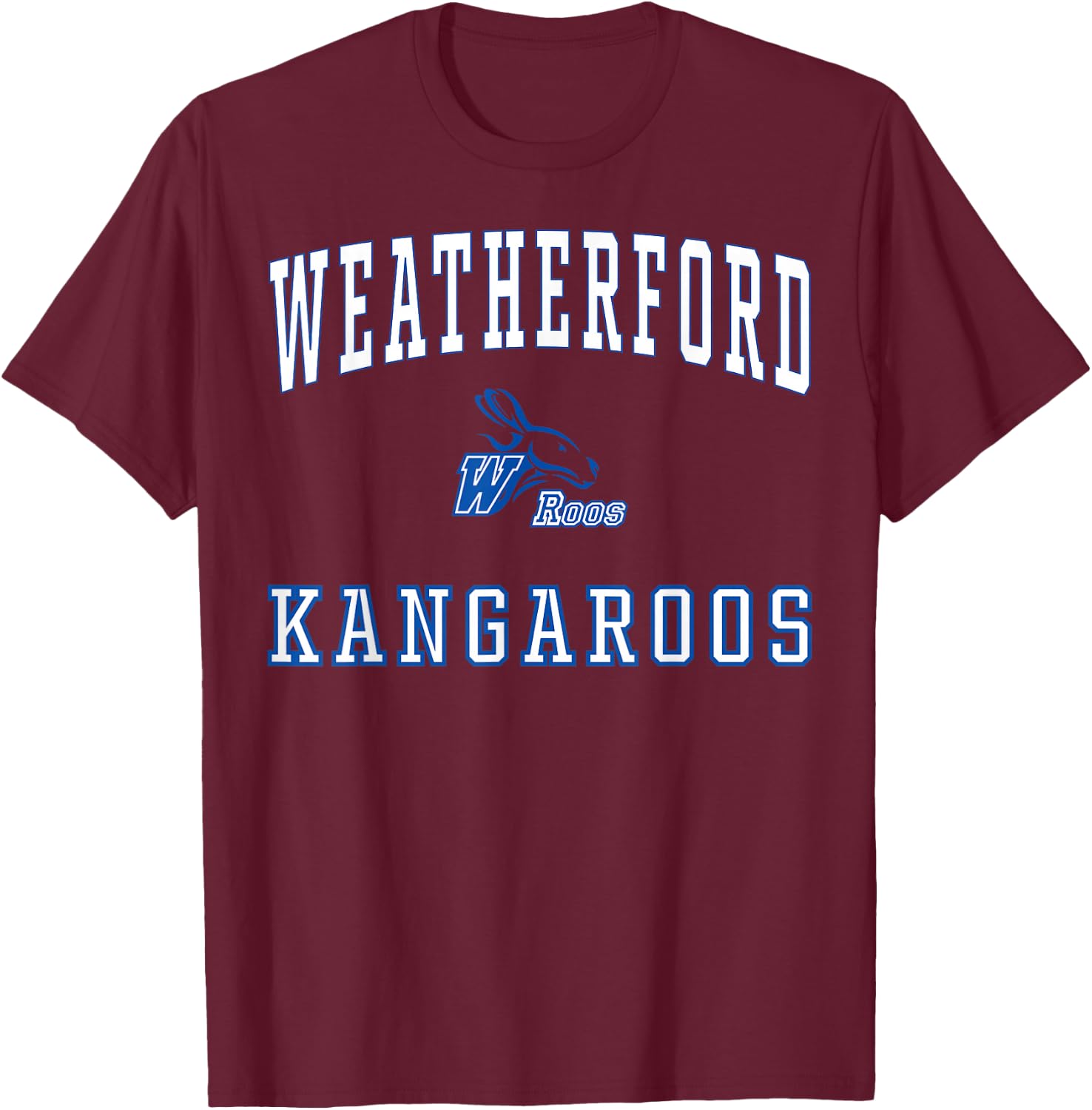 Weatherford High School Kangaroos C1 T-Shirt - T-Shirt | Maroon