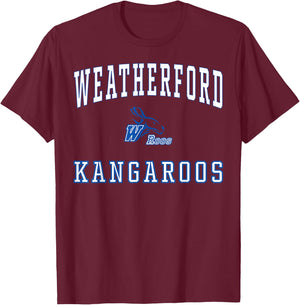 Weatherford High School Kangaroos C1 T-Shirt - T-Shirt | Maroon