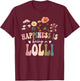 Happiness is Being a Lolli Floral Design Lolli Mother's Day T-Shirt - T-Shirt | Maroon