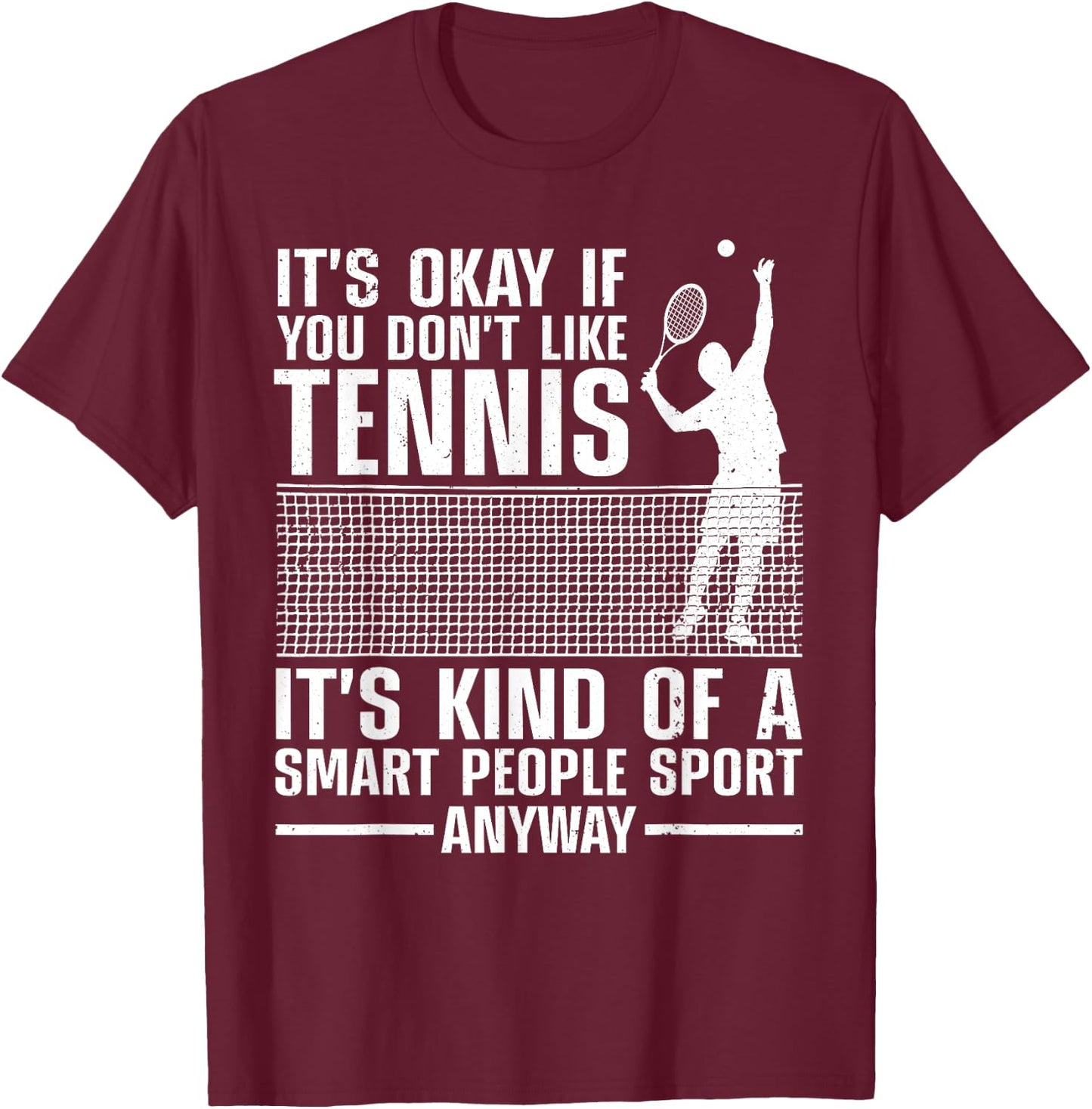 Cute Tennis Women Tennis Players Coach Sports Humor T-Shirt - T-Shirt | Maroon